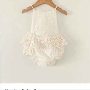 Reverie Threads Crochet Boho Romper size 12-18M. NWT